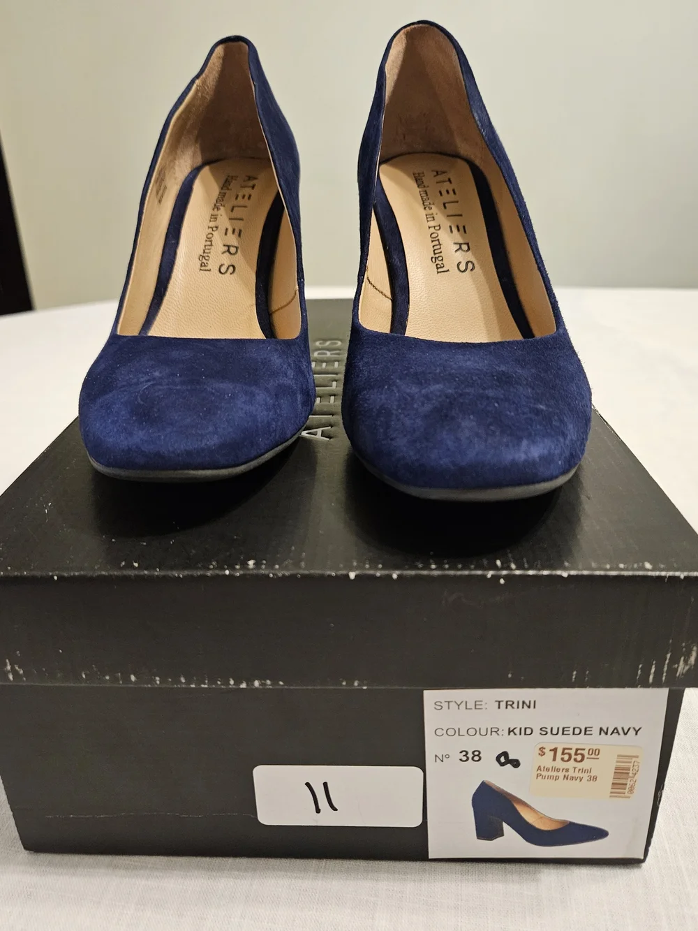 Ateliers Navy Suede Women's Classic Pump